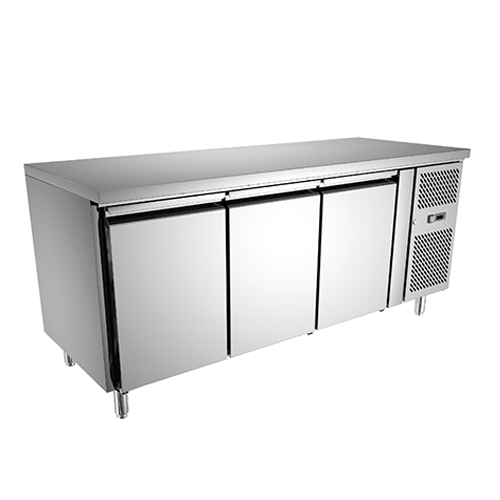 Table Refrigerator Coffee Shop 3 Door Work Table Chiller For Sale